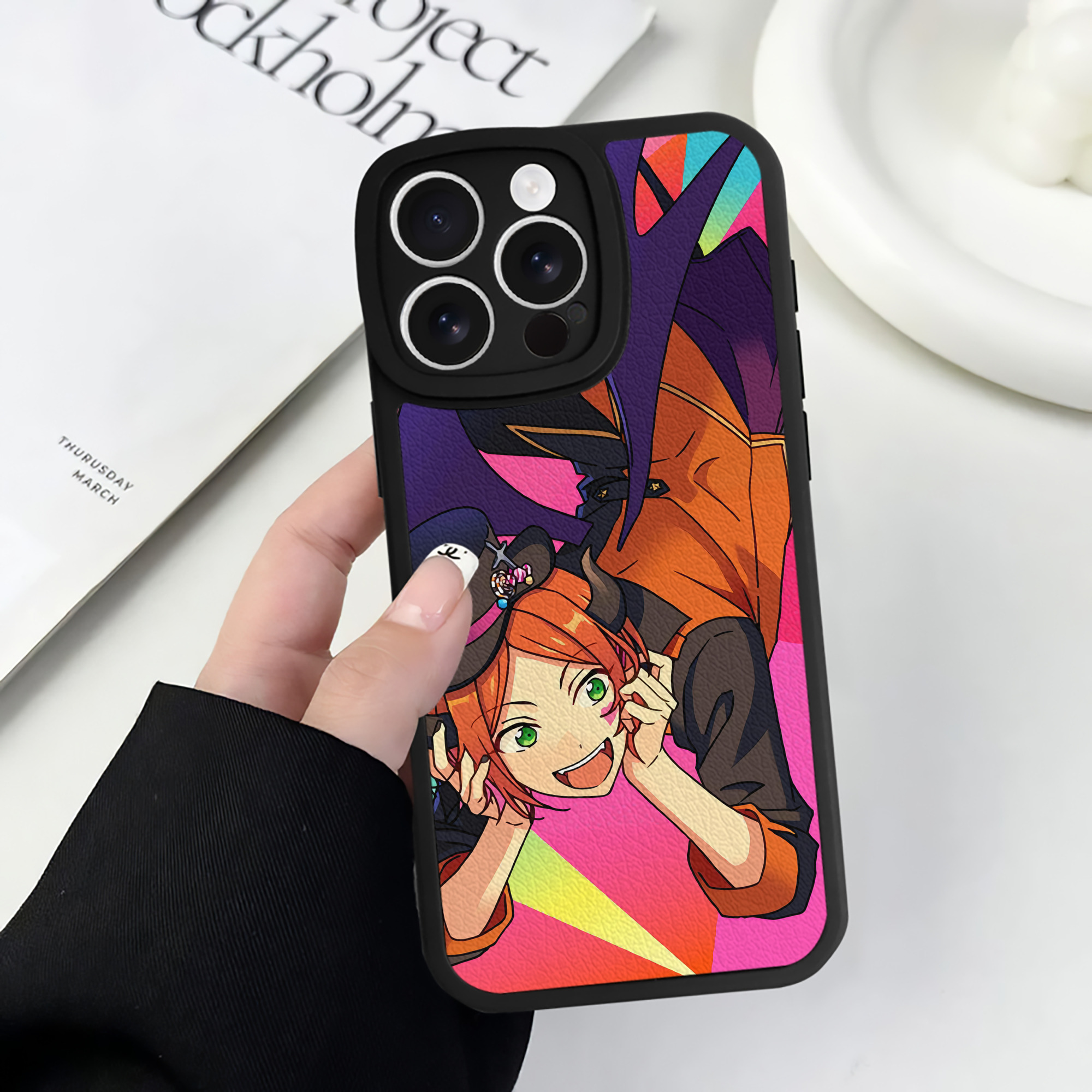 （画像用） あんさんぶるスターズ! Ensemble Stars 【iPhone 16シリーズ対応】シリコンスマホケース（レザー調） 材質：シリコン